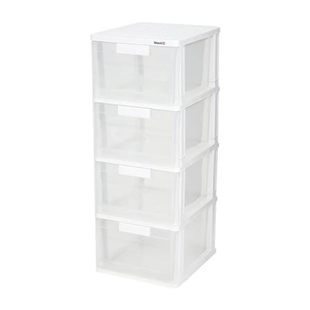 4 DRAWER STACKO MAX(M) 40X46X104CM CLEAR