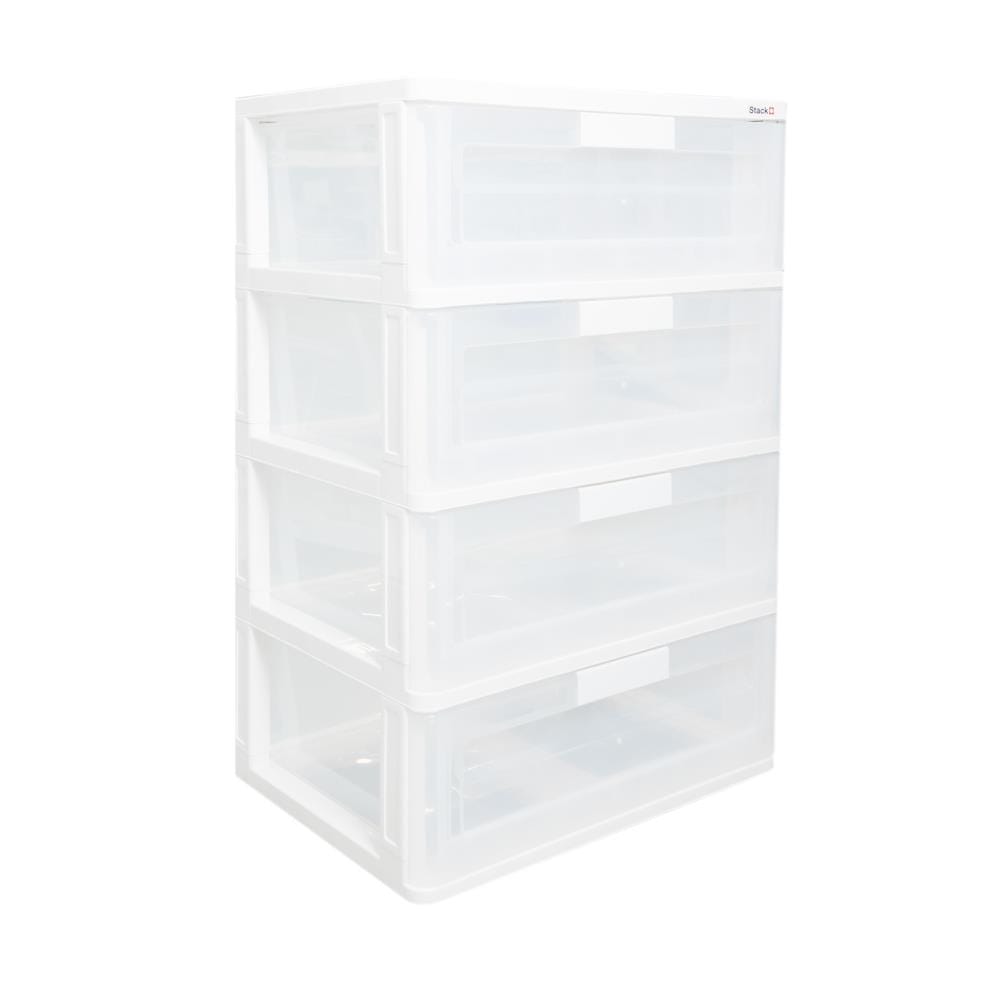 4 DRAWER STACKO MAX(L) 58.5X41X88CM CLEAR