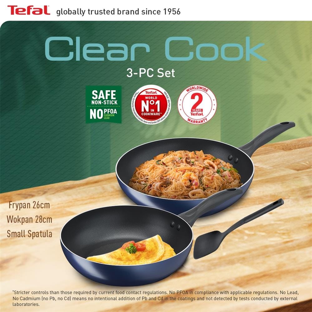 TEFAL CLEAR COOK 3PCS SET B266S3