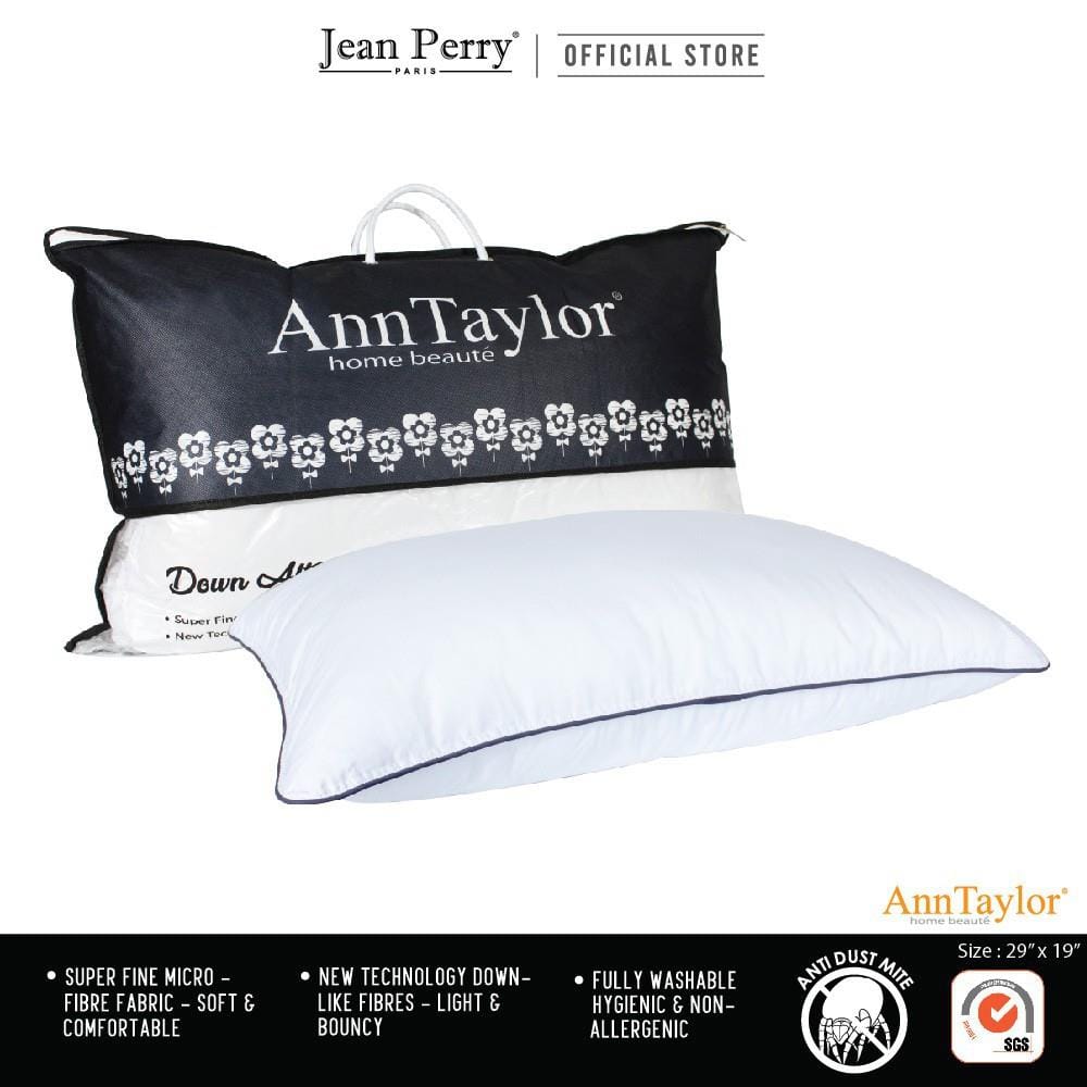 ANN TAYLOR PILLOW DOWN ALTERNATIVE 29X19 WHITE