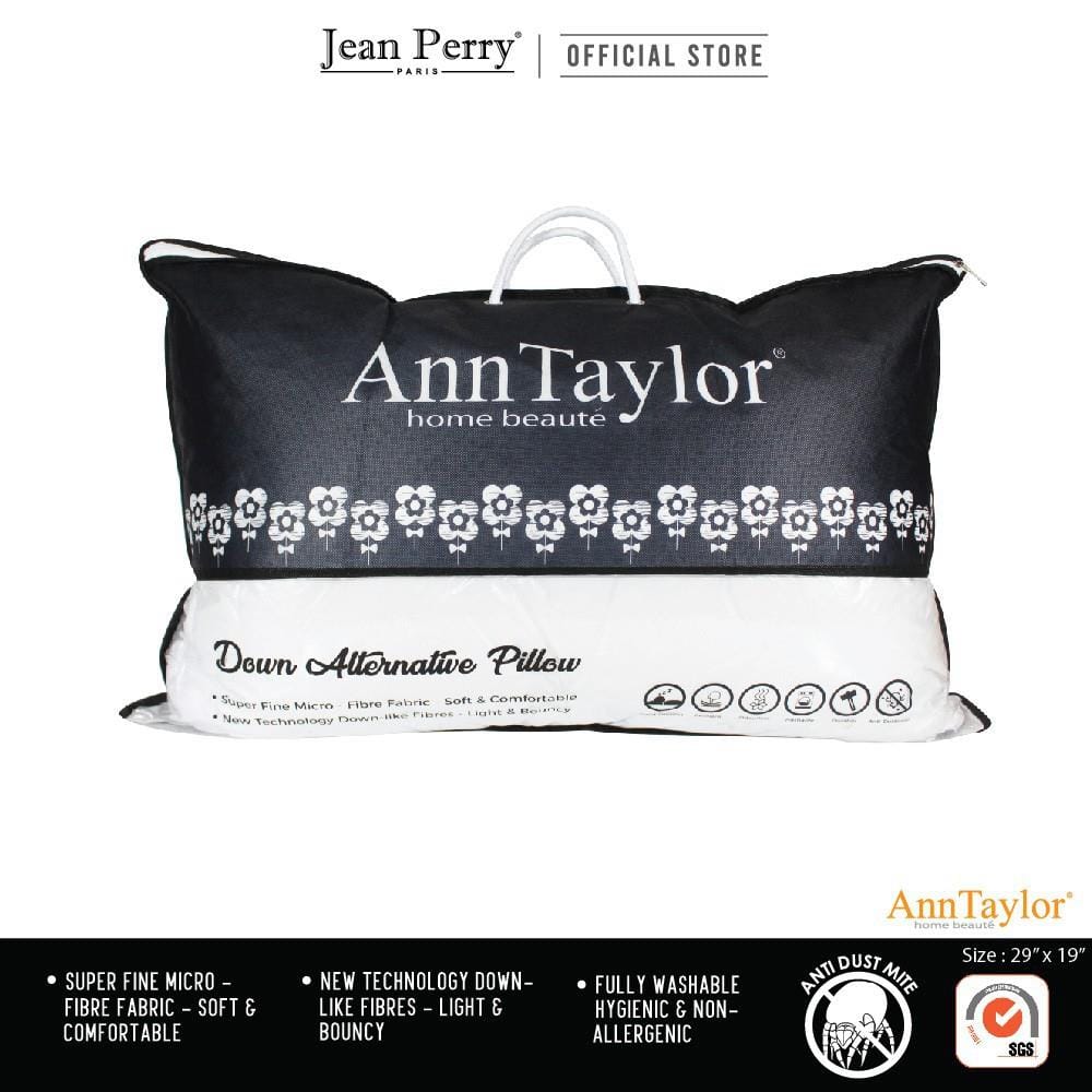 ANN TAYLOR PILLOW DOWN ALTERNATIVE 29X19 WHITE