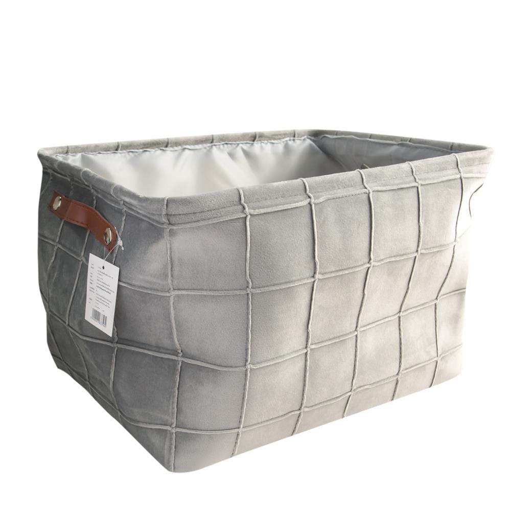 CLOTH BASKET SIMPLE SOFT L GREY