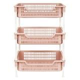 FREESTANDING SHELVING UNIT API ECO FRIENDLY PINK 3-TIER