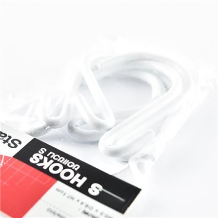 S HOOKS STACKO EZY 0.5X6.4X7.1CM WHITE 6 PCS