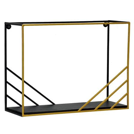 WALL SHELF(B) STACKO IDYLLIC 40X15X30CM BLACK/GOLD