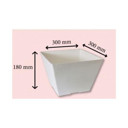FELTON SQUARE POT FBL 2494 WHT (D45*H35)