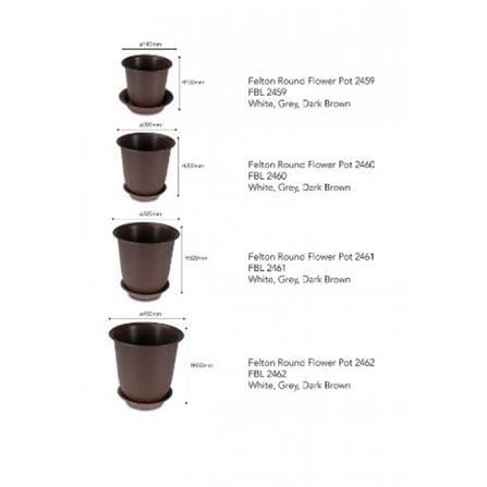 FELTON ROUND POT FBL 2462 GRY (D44*H45)