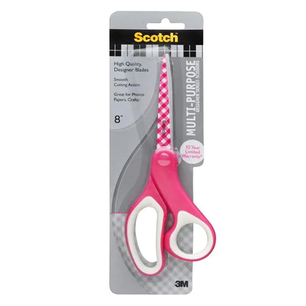8INCH  3M SCOTCH DESIGNER SCISSORS PINK