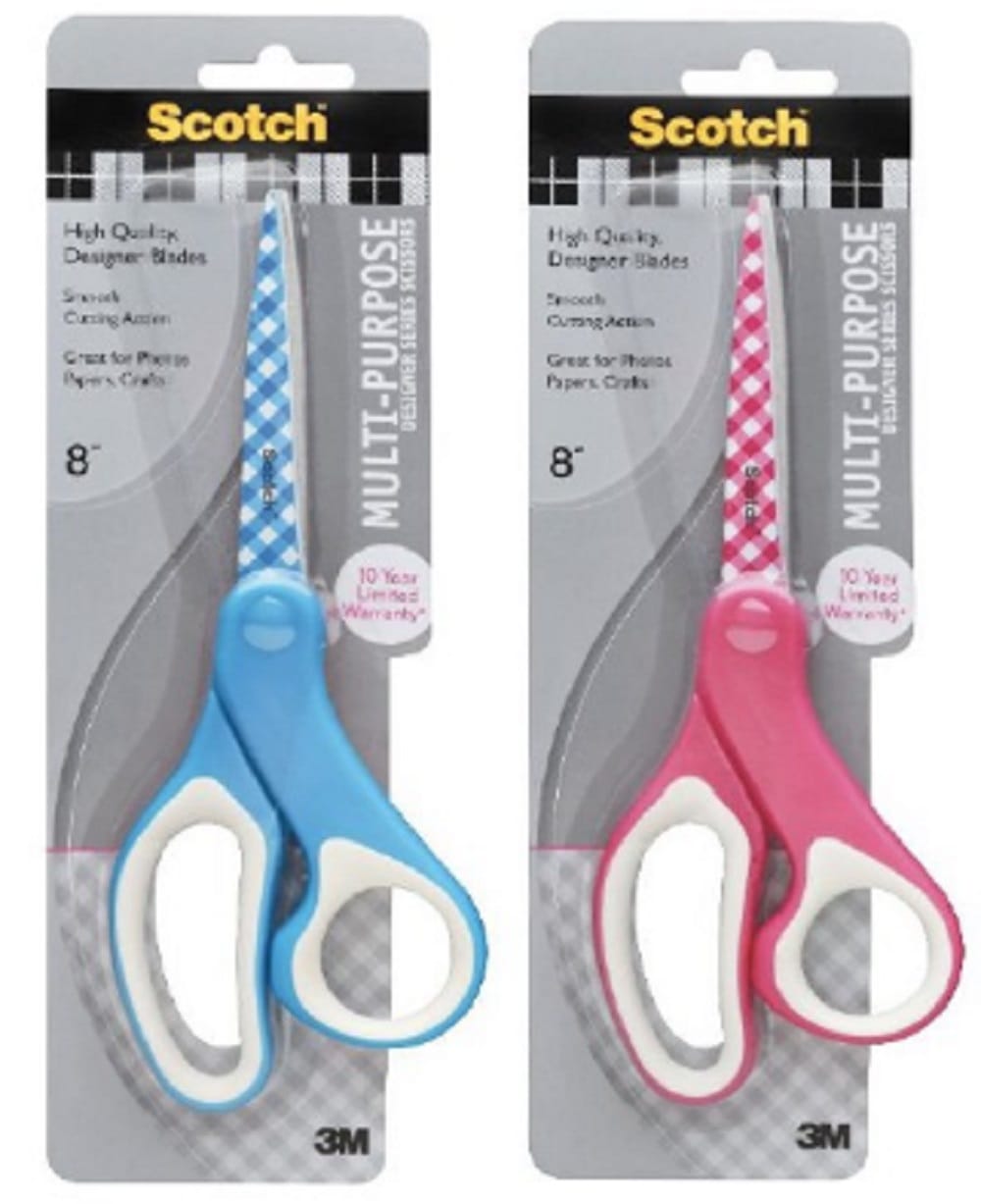 8INCH  3M SCOTCH DESIGNER SCISSORS PINK