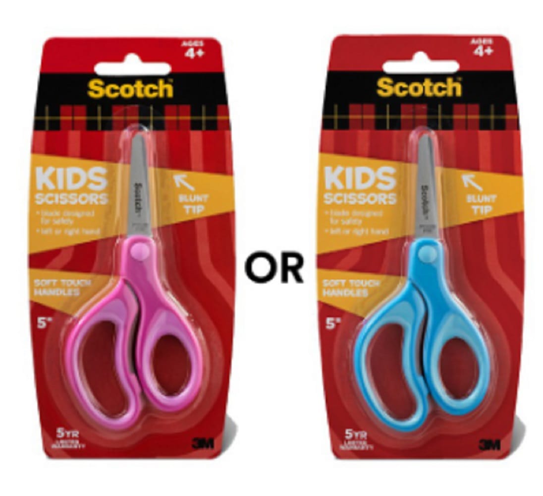 3M SCOTCH (5")KIDS /STUDENTS SCISSORS SOFT TOUCH HANDLES (BLUE)