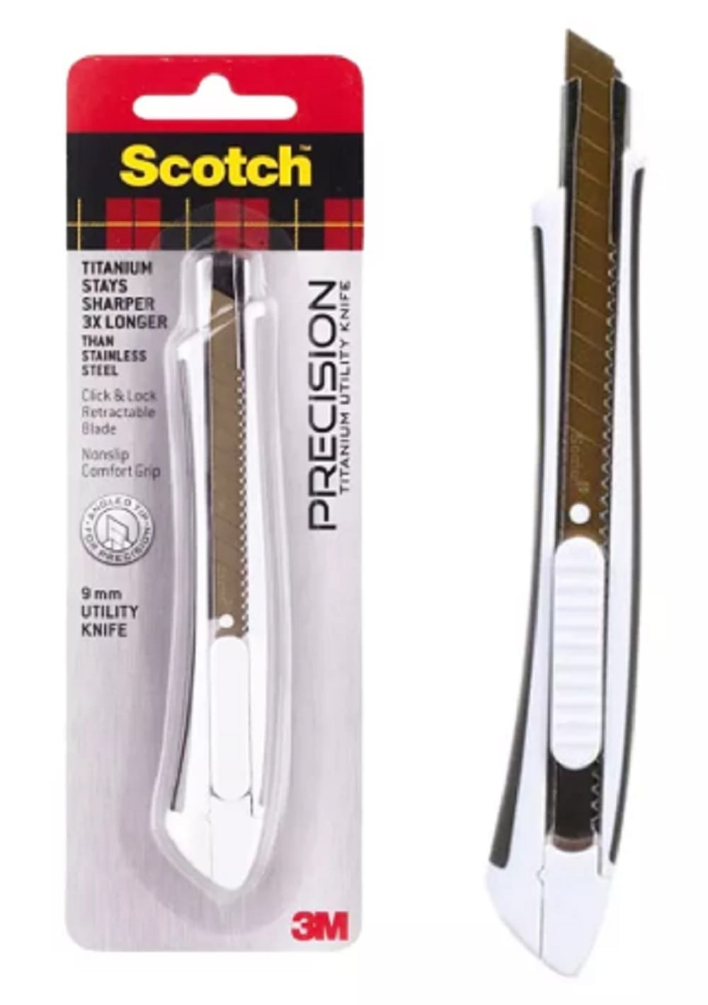 3M SCOTCH 9MM CUTTER SMALL TITANIUM UTILITY KNIFE