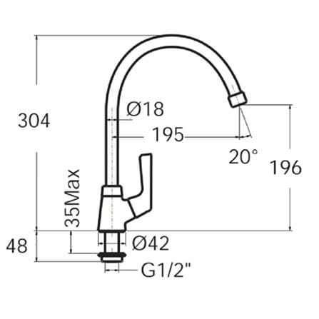AMERICAN STANDARD SINK FAUCET FFAST606-5T1500BT0