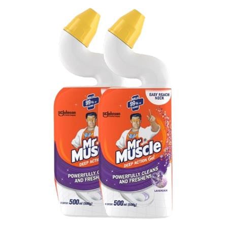 MR MUSCLE TOILET BOWL CLEANER AROMA CLEAN TWIN PACK 500ML LAVENDER