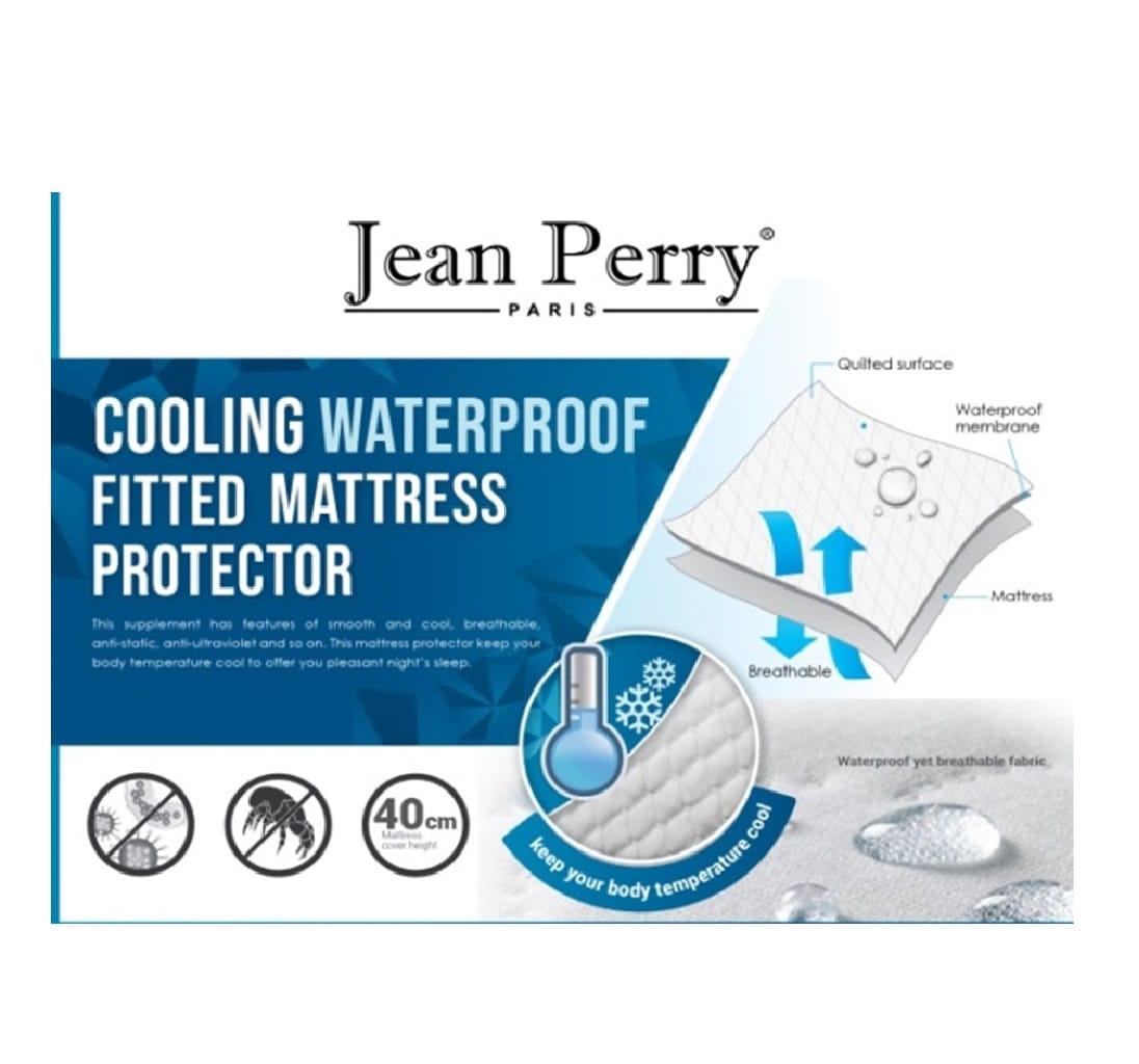 MATTRESS PAD JEAN PERRY  190X183X40CM MTRS PRT JP COOL K WHITE