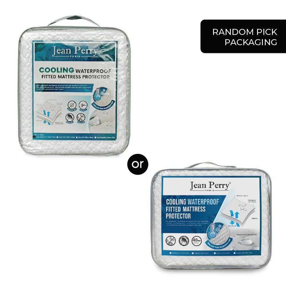 JEAN PERRY COOLING WATERPROOF FITTED MATTRESS PROTECTOR SUPER KING