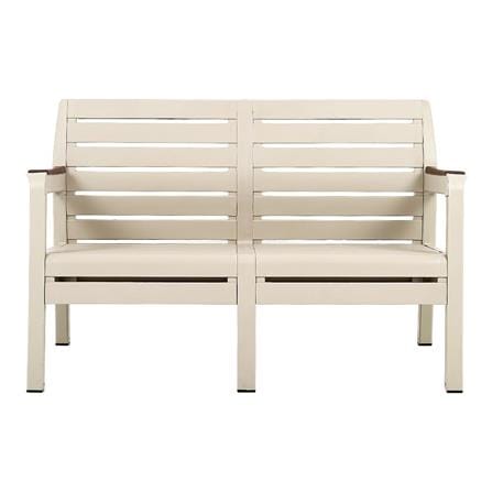 MONTANA BEIGE PP PLASTIC 2 SEAT BENCH