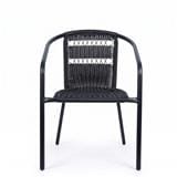 PE RATTAN CHAIR SPRING BDC1661 DARK BROWN