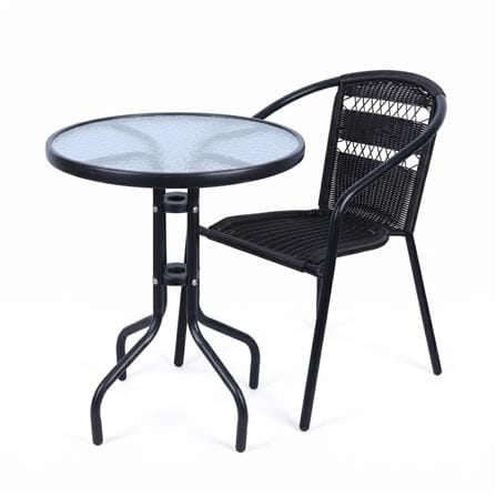PE RATTAN CHAIR SPRING BDC1661 DARK BROWN