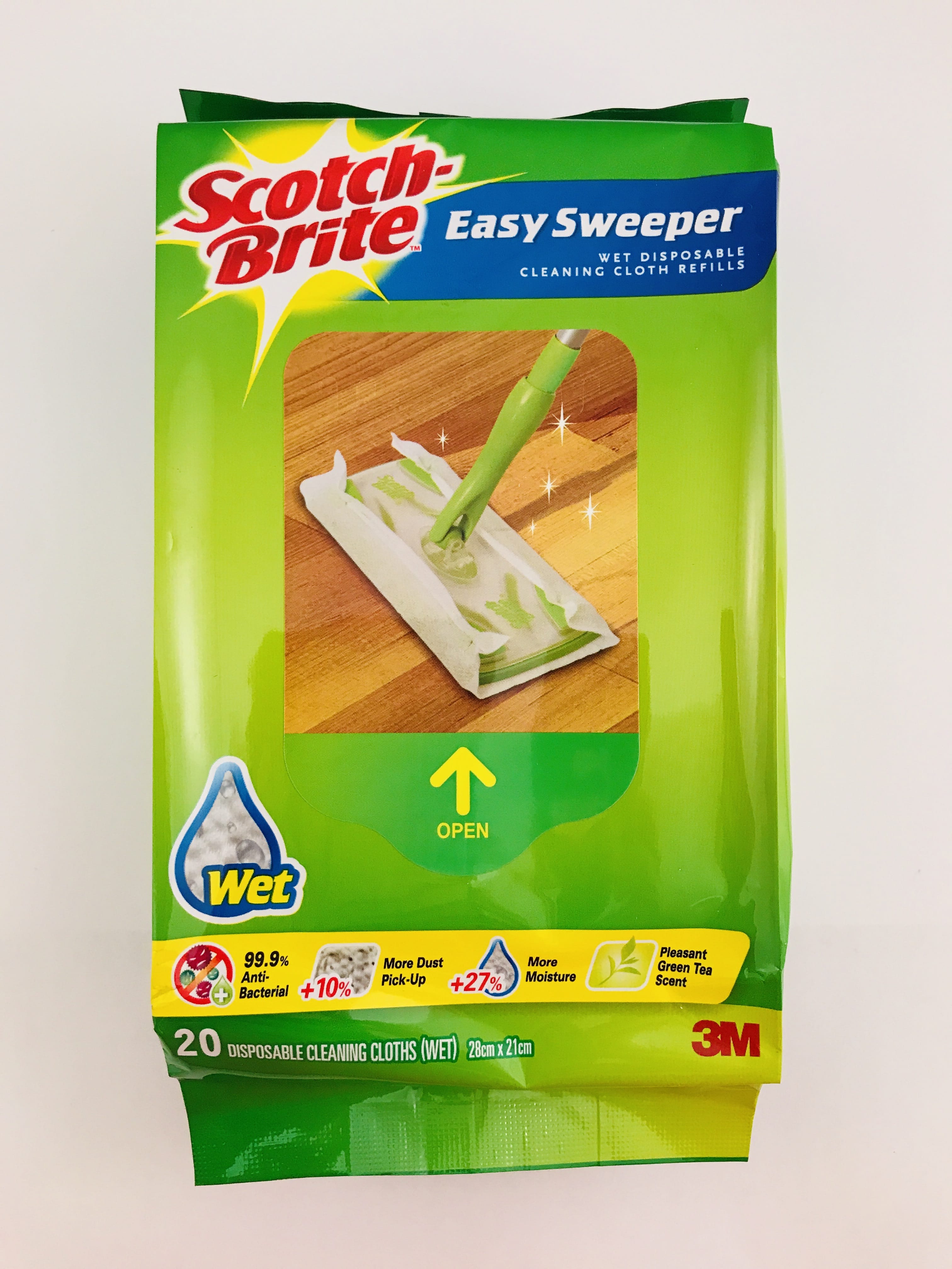 SCOTCH BRITE EASY SWEEPER WET WIPES 20S