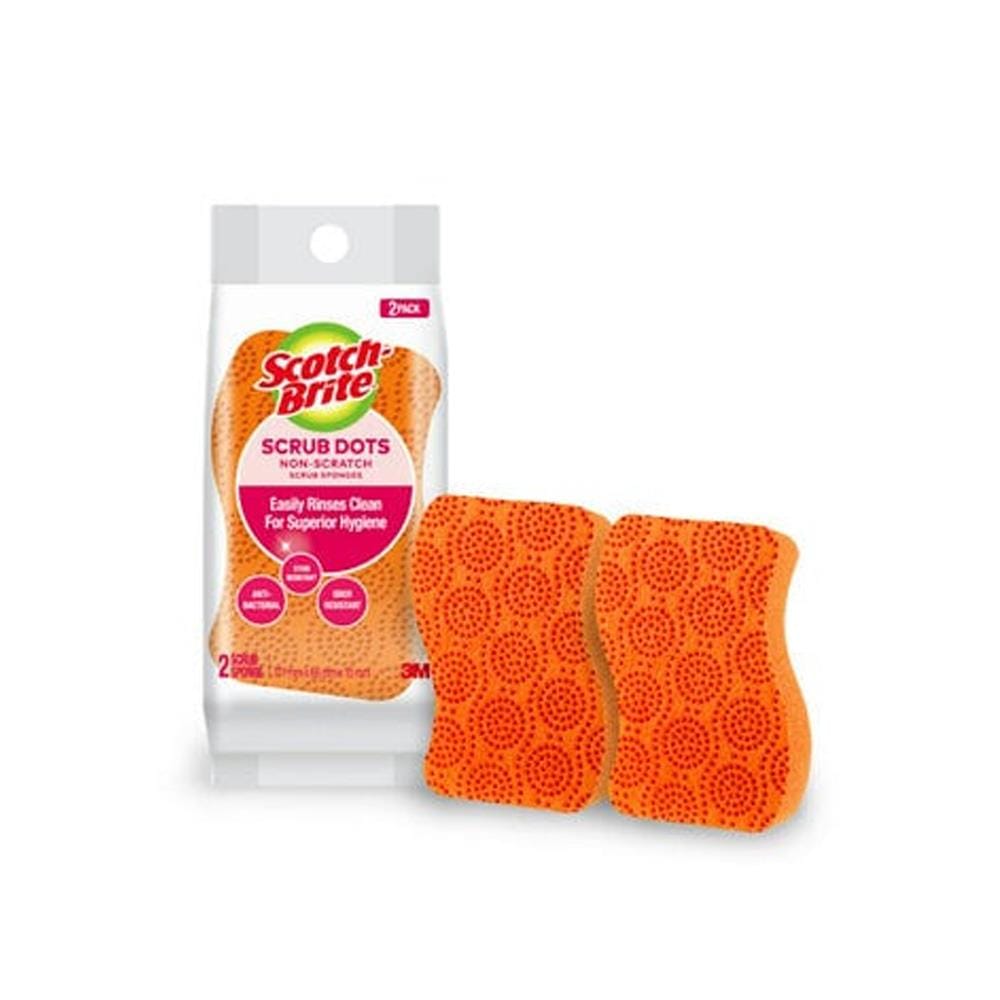 SCOTCH BRITE SCRUB DOTS NON-SCRATCH 2PK