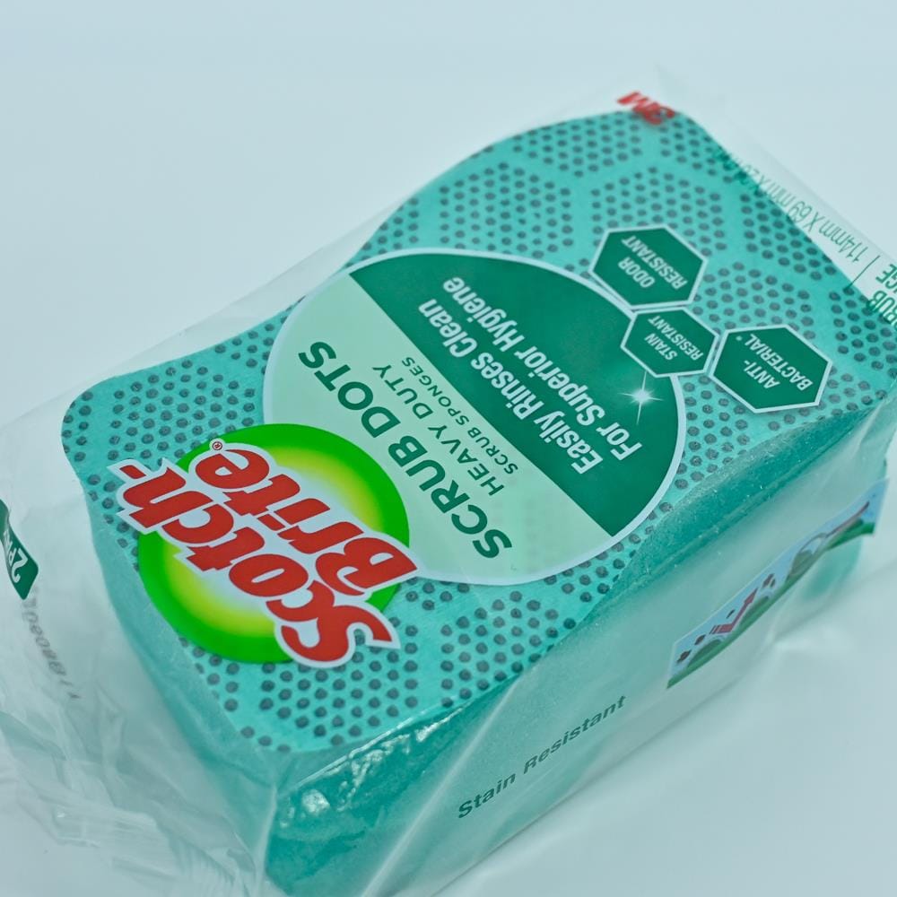 SCOTCH BRITE SCRUB DOTS HEAVY DUTY 2PK