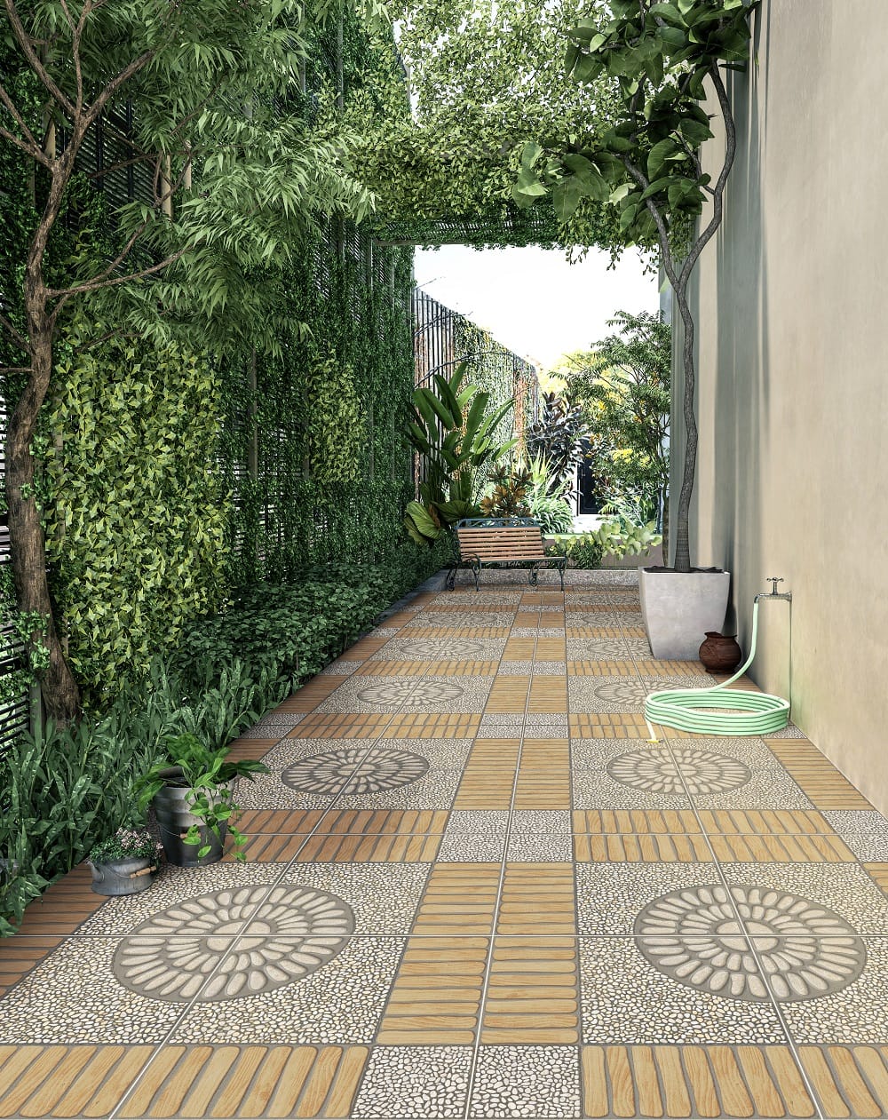 TARA FLOORTILE 40X40CM STONE MADAGASCAR GREY 0.96M2