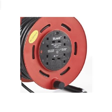 SELAMAT 4 GANG 40 METER INDUSTRIAL CABLE REEL 2K-344(40M)