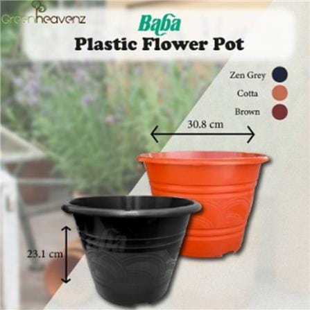 BABA ROUND POT TN-3470 ZEN GREY