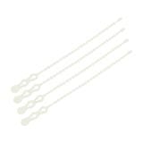 ELECKTA CABLE TIES (BALL LOCK TYPE) 8 Inch 4.8 Millimeter WHITE (100 LINE)