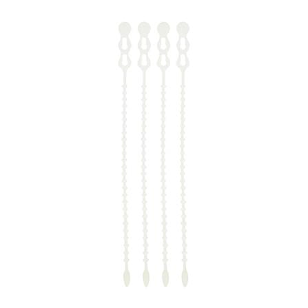 ELECKTA CABLE TIES (BALL LOCK TYPE) 8 Inch 4.8 Millimeter WHITE (100 LINE)