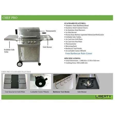 LIBERTY CHEF PRO GAS BBQ GRILL