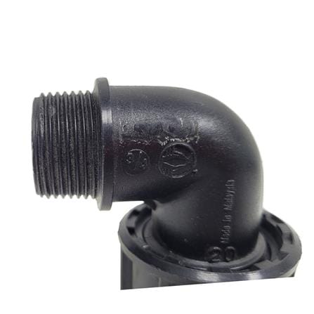 ATKC POLY FITTINGS MALE BEND 20MM x 3/4"