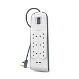 BELKIN 6 GANG & 2X USB(2.4A) WITH SURGE PROTECTION STRIP BSV604SA2M