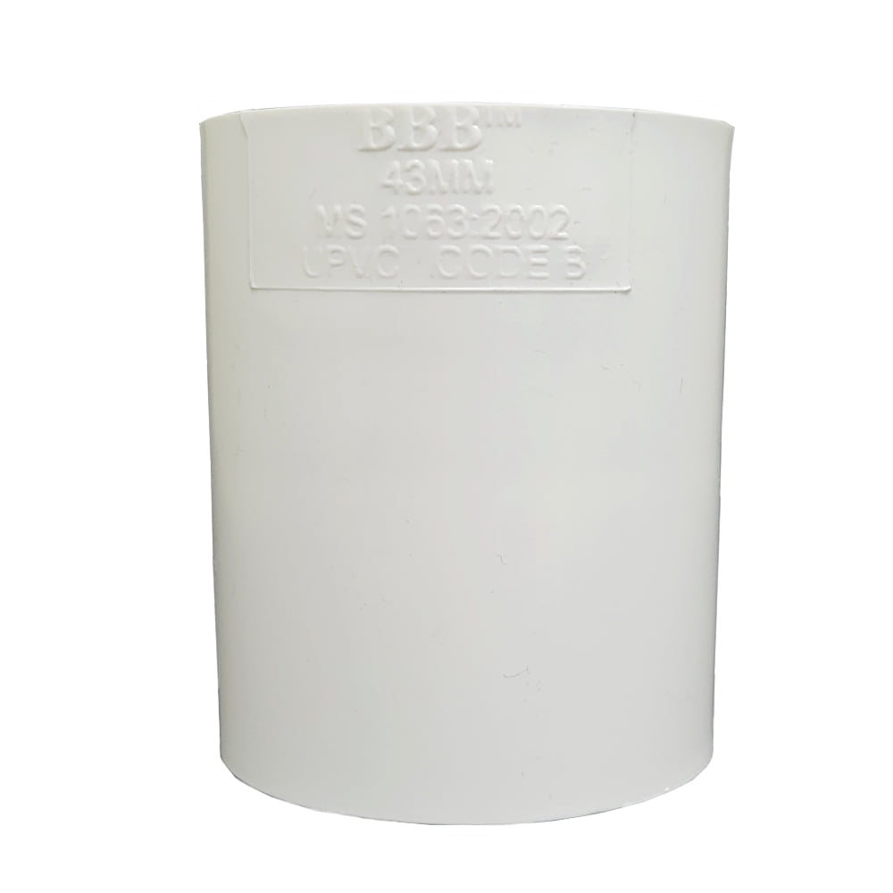ATKC UPVC FITTINGS STRAIGHT COUPLING 1 1/2" 40MM