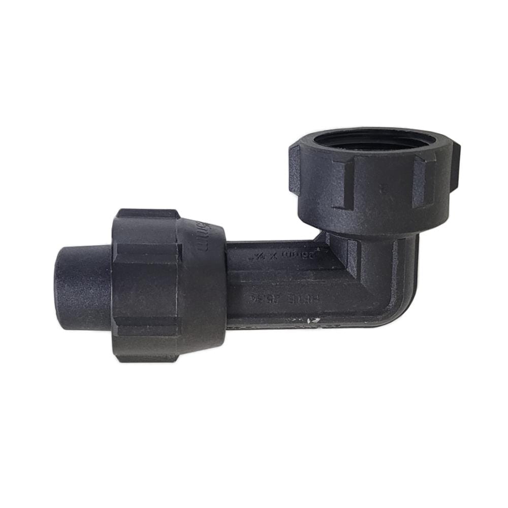 HANSEN FITTING POLY FEMALE THREAD ELBOW BEND 25MM x 3/4"