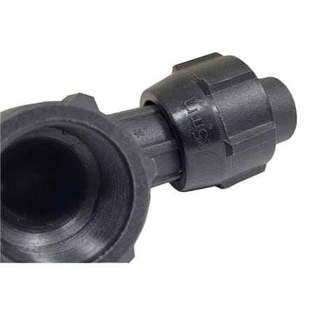 HANSEN FITTING POLY FEMALE THREAD ELBOW BEND 25MM x 3/4"