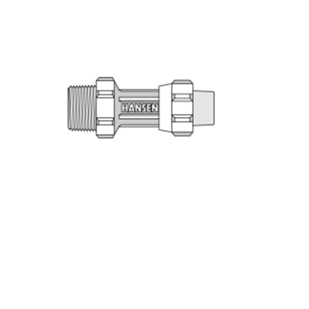 HANSEN FITTING MALE THREADED ADAPOTER 25MM x 1/2"