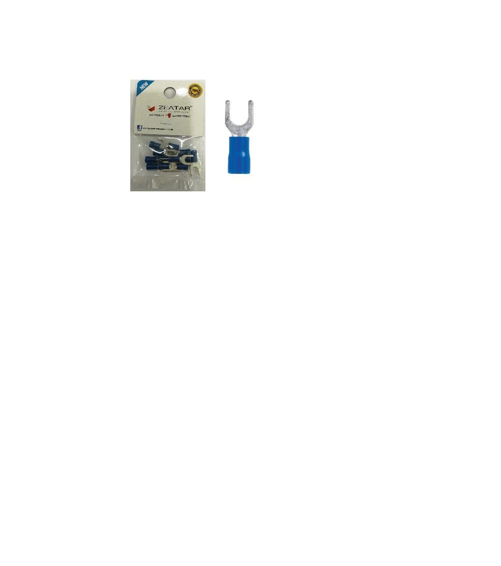 CONNECTOR FORK 5.3MM BLUE 12S ZEATAR