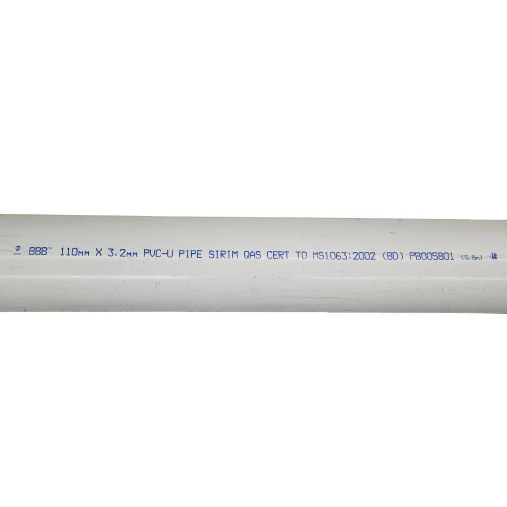 ATKC UPVC PIPE 110MM (4") x 2.9M BBB WATER PIPE