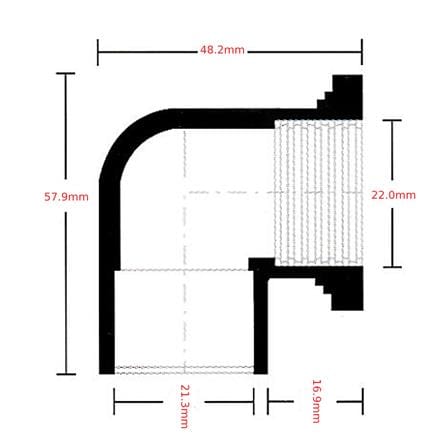 ATKC PVC FITTING P/T ELBOW 1/2" (15MM)