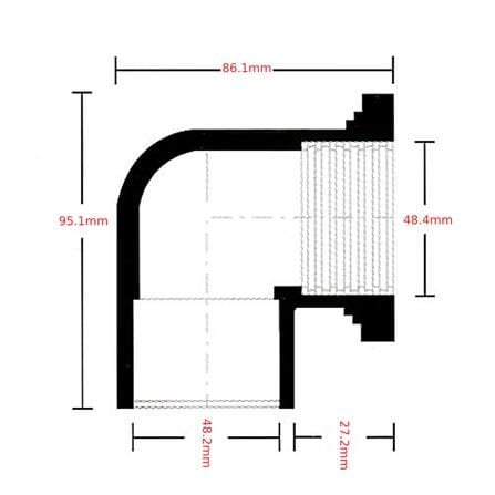 ATKC PVC FITTING P/T ELBOW 1 1/2" (40MM)