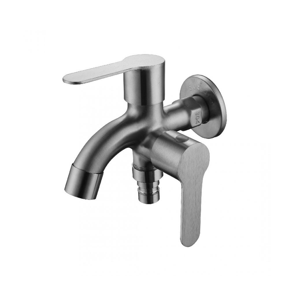 MODERN DEPOT SHANK FAUCET WALL TAP 2WAY W/HOSE TF-STW-02 SS304
