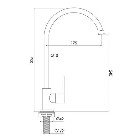 MODERN DEPOT SINK FAUCET TF-SPSU-02 SS (PSCCF)