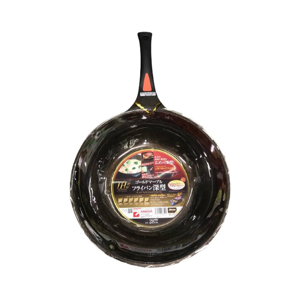 AIMEDIA JAPAN DEEP FRYPAN IH GOLD MARBLE 100K 28CM