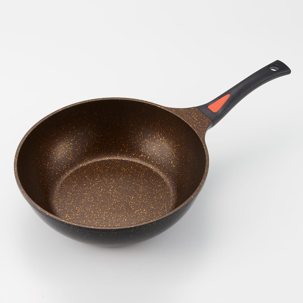 AIMEDIA JAPAN DEEP FRYPAN IH GOLD MARBLE 100K 28CM