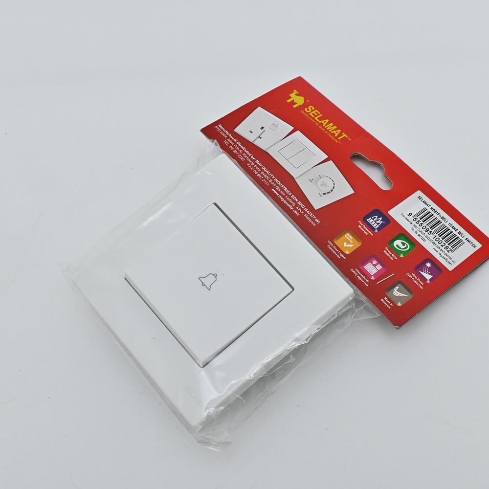 SELAMAT 16A 1GANG 1WAY D/BELL MQ8101-BEL
