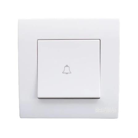 SELAMAT 10A 250V 1 GANG BELL SWITCH MQ8101-BELL WHITE