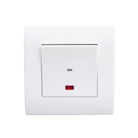 20A 1 GANG SWITCH SELAMAT MQ8101-20A WHITE