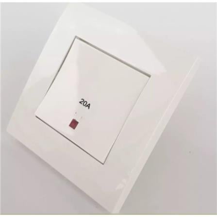 SELAMAT 20A 250V 1 GANG DOUBLE POLE SWITCH MQ8101-20A WHITE