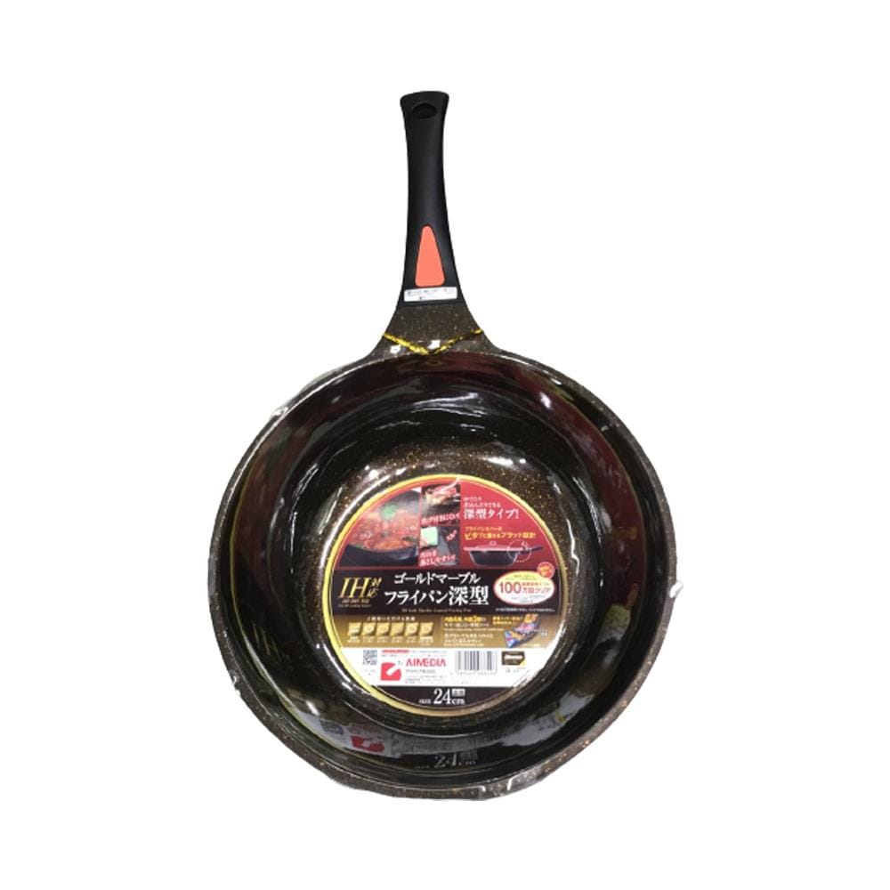 AIMEDIA JAPAN DEEP FRYPAN IH GOLD MARBLE 100K 24CM